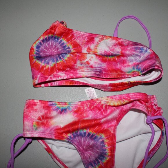 Multi Color 2 Pcs Justice Bikini Swimsuit Size 7 - Picture 2 of 11